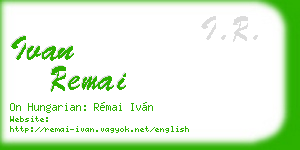 ivan remai business card